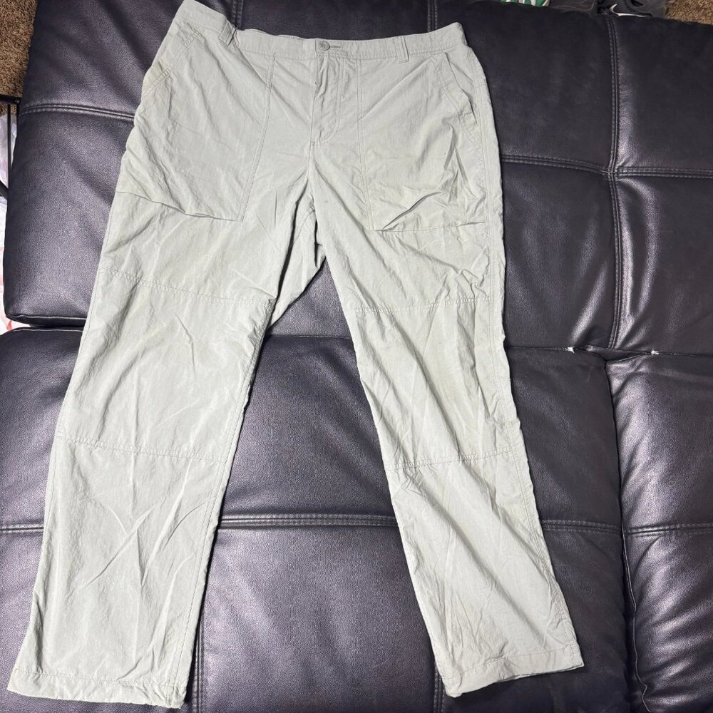 REI Co-Op Men's Double Knee Pants Beige Straight Leg Outdoor Hiking Size 40Wx32L